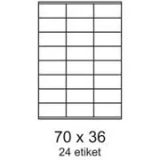 Etikete 70x36mm 3 vrstice 24 etiket na list 100 listov Smartline