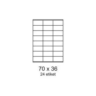 Etikete 70x36mm 3 vrstice 24 etiket na list 100 listov Smartline