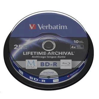 VERBATIM MDisc BD-R(10-pack)Vreteno/4x/25GB VERBATIM MDisc BD-R(10-pack)Vreteno/4x/25GB