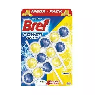 Bref Power Aktiv kroglice za straniščno školjko Lemon 3x50g Bref Power Aktiv kroglice za straniščno školjko Lemon 3x50g