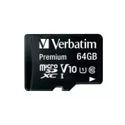 VERBATIM MicroSDXC 64GB Premium, U1   adapter