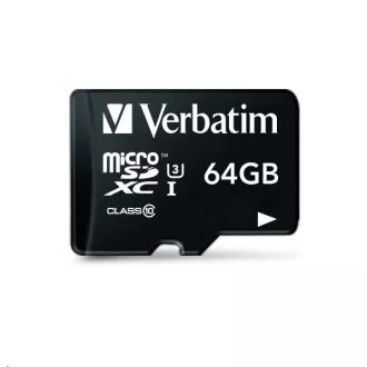 VERBATIM MicroSDXC 64GB Pro, U3   adapter