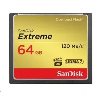 SanDisk Compact Flash 64 GB Extreme (R:120/W:85 MB/s) UDMA7