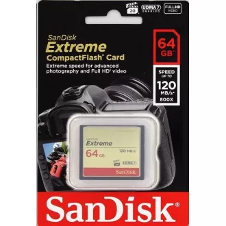 SanDisk Compact Flash 64 GB Extreme (R:120/W:85 MB/s) UDMA7