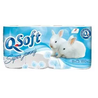 Toaletni papir Q-SOFT 3vrs. 160tears 8pcs / prodaja po pakiranju