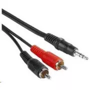 PREMIUMCORD Avdio kabel 3, 5 mm Jack - 2x Cinch 3 m (M/M, stereo)
