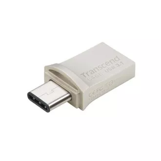 TRANSCEND Flash disk 64 GB JetFlash®890S OTG, USB 3.1 Type-C/A (R:90/W:30 MB/s), srebrn