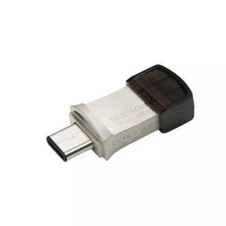 TRANSCEND Flash disk 64 GB JetFlash®890S OTG, USB 3.1 Type-C/A (R:90/W:30 MB/s), srebrn