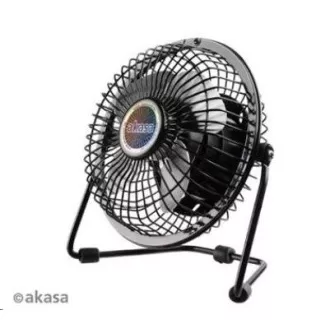 Namizni ventilator AKASA 4", 150 x 160 x 85 mm, napajalnik USB, aluminijaste lopatice