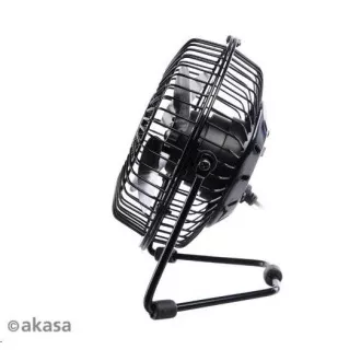 Namizni ventilator AKASA 4", 150 x 160 x 85 mm, napajalnik USB, aluminijaste lopatice