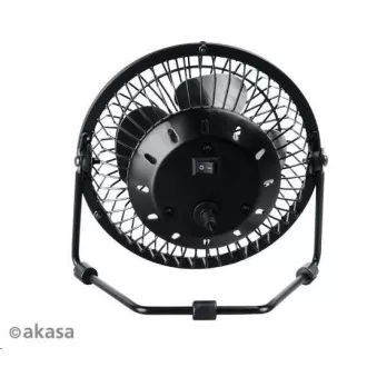 Namizni ventilator AKASA 4", 150 x 160 x 85 mm, napajalnik USB, aluminijaste lopatice