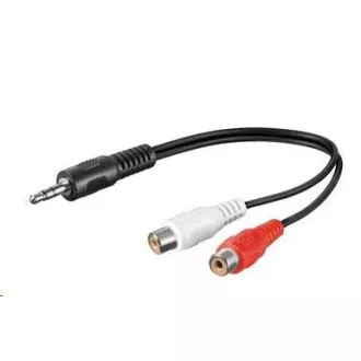 PREMIUMCORD Avdio kabel 3, 5mm Jack - 2x Cinch 20cm (M/F, stereo)