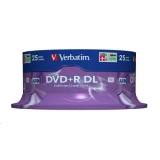 VERBATIM DVD R(25-krat) Dvoslojni/8x/8,5 GB/vreteno