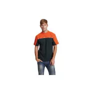 EMERTON majica črna/oranžna 2XL