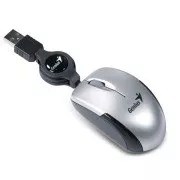 GENIUS MicroTraveler V2 miška/ žična/ 1200 dpi/ USB/ srebrna