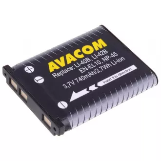 AVACOM Olympus Li-40B, Li-42B, Fujifilm NP-45, Nikon EN-EL10 Li-Ion 3,7V 740mAh 2,7Wh