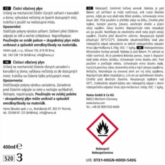 Stisnjen čistilni plin Hama, 400 ml