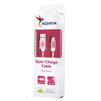 ADATA Micro USB kabel - USB A 2.0, 100 cm, roza