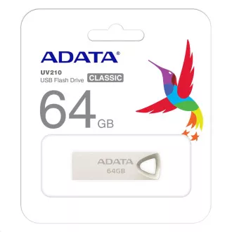 ADATA Flash Drive 64GB UV210, USB 2.0 Dash Drive, kovinski