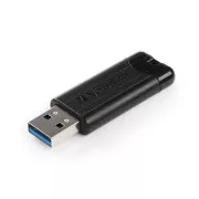 VERBATIM Flash disk 128 GB PinStripe USB 3.0, črn