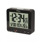 TechnoLine WT 195 - digitalna budilka črna s termometrom