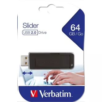 VERBATIM Flash disk 64 GB Store 'n' Go Slider, črn