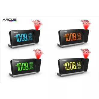 GARNI 165 Arcus - digitalna budilka s projekcijo časa in notranje temperature
