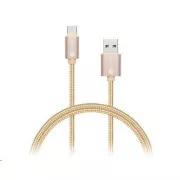 CONNECT IT Wirez Premium Metallic USB C - USB, roza zlata, 1 m