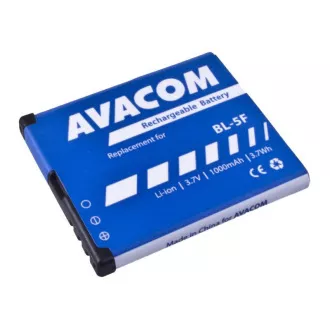 AVACOM baterija za mobilni telefon Nokia N95, E65, Li-Ion 3, 6V 1000mAh (nadomestna baterija BL-5F) AVACOM baterija za mobilni telefon Nokia N95, E65, Li-Ion 3, 6V 1000mAh (nadomestna baterija BL-5F)