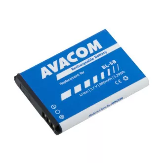 AVACOM baterija za mobilni telefon Nokia 3220, 6070, Li-Ion 3, 7V 890mAh (nadomestna baterija BL-5B) AVACOM baterija za mobilni telefon Nokia 3220, 6070, Li-Ion 3, 7V 890mAh (nadomestna baterija BL-5B)