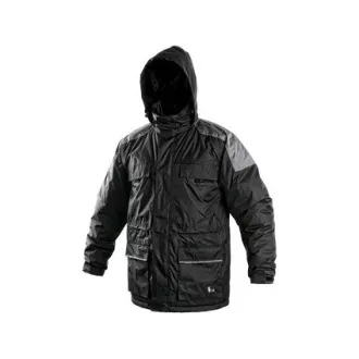 Moška zimska bunda FREMONT, črno-siva, velikost 2XL