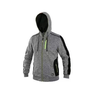 Jakna INDIANA, moška, siva - črna - rumena, velikost: 2,5 mm, volna, velikost: 2,5 mm. XL
