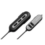 AVACOM CarHUB avtomobilski polnilec s 5 izhodi USB, črn