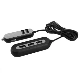 AVACOM CarHUB avtomobilski polnilec s 5 izhodi USB, črn AVACOM CarHUB avtomobilski polnilec s 5 izhodi USB, črn