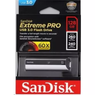 SanDisk Flash Disk 128 GB Extreme Pro, USB 3.2 (R:420/W:380 MB/s)