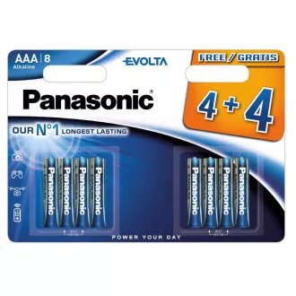 PANASONIC alkalne baterije EVOLTA Platinum LR03EGE/8BW 4 4F AAA 1, 5V (Blistr 8pcs)