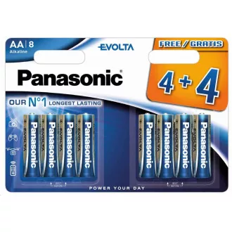 PANASONIC alkalne baterije EVOLTA Platinum LR6EGE/8BW 4 4F AA 1, 5V (Blistr 8pcs)