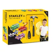 Stanley Jr. U001-K04-T03-SY Komplet 4 avtomobilov, izvijača in kladiva