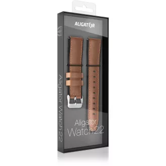 Usnjen pas 22 mm rjav ALIGATOR Usnjen pas 22 mm rjav ALIGATOR