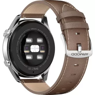 Silentwatch 5 Pro srebrna/koža ARMODD