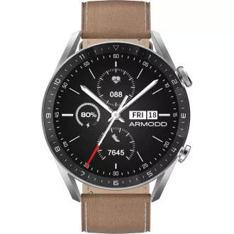 Silentwatch 5 Pro srebrna/koža ARMODD