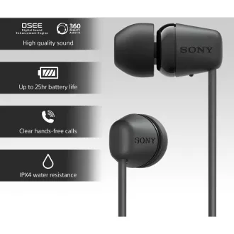 WIC100B.CE7 črne BT slušalke Sony WIC100B.CE7 črne BT slušalke Sony