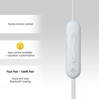 WIC100W.CE7 bele BT slušalke Sony