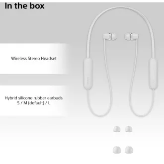 WIC100W.CE7 bele BT slušalke Sony