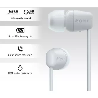 WIC100W.CE7 bele BT slušalke Sony