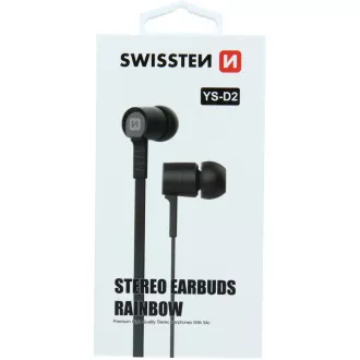 SLUŠALKE RAINBOW YS-D2 BLACK SWISSTEN SLUŠALKE RAINBOW YS-D2 BLACK SWISSTEN