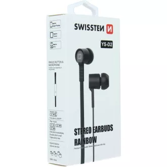 SLUŠALKE RAINBOW YS-D2 BLACK SWISSTEN SLUŠALKE RAINBOW YS-D2 BLACK SWISSTEN