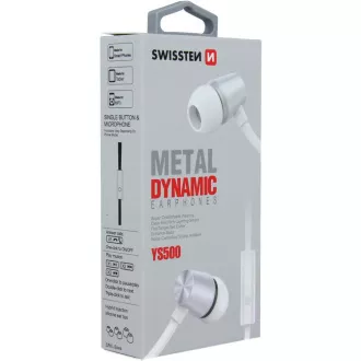 SLUŠALKE DYNAMIC YS500 SILV/WH SWISSTEN