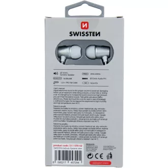 SLUŠALKE DYNAMIC YS500 SILV/WH SWISSTEN