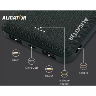 Powerbank 10000mAh 2v1 ALIGATOR Powerbank 10000mAh 2v1 ALIGATOR